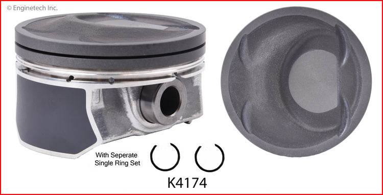 Enginetech K4174(4)P.50 Engine Piston Kit with Full Ring Stack for Toyota Corolla (1993-1997)