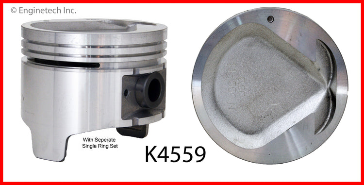 Enginetech K4559(4)P.50 Engine Piston Kit with Separate Full Ring Stack for Isuzu Vehicles