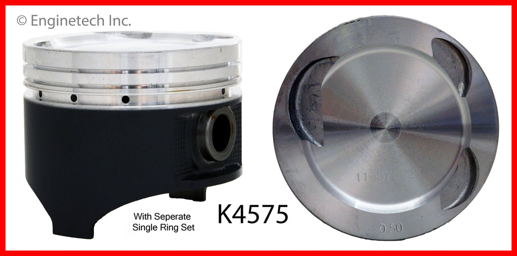Enginetech K4575(6)P.50 Engine Piston Kit with Full Ring Stack for Mazda MPV and 929
