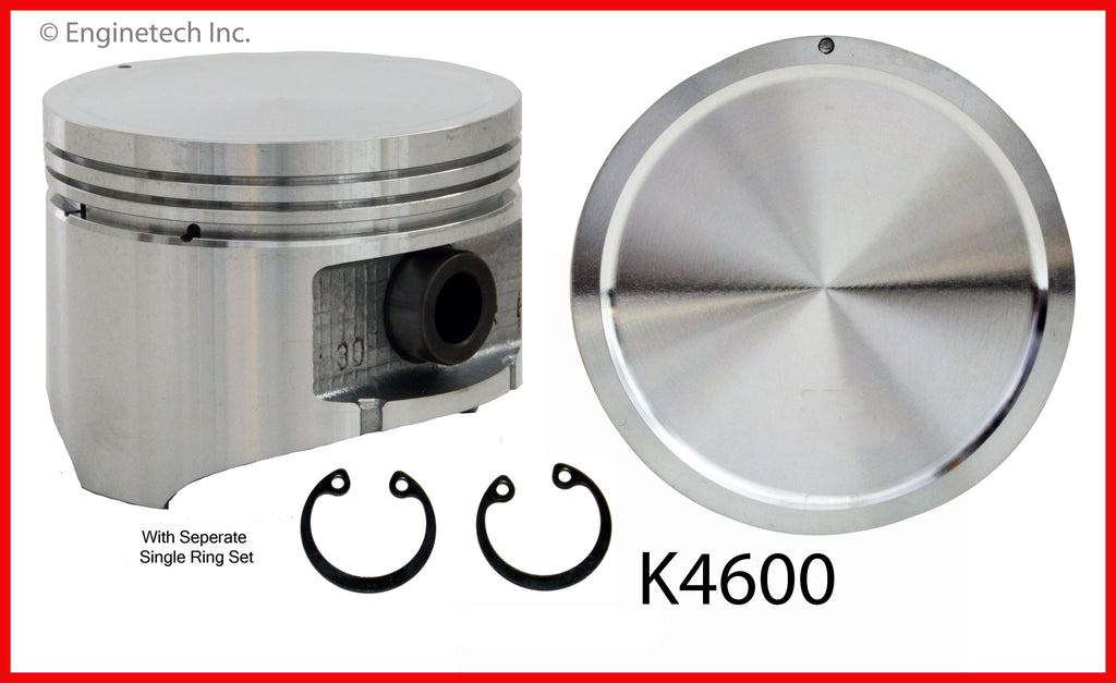 Enginetech K4600(4)P.50 Engine Piston Kit with Full Ring Stack for Nissan 240SX and Axxess