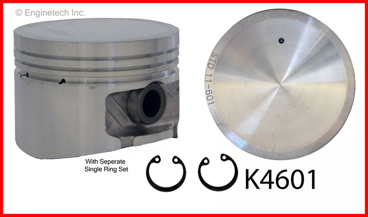 Enginetech K4601(4)P.50 Engine Piston Kit with Full Ring Stack for Nissan Sentra and NX (1991-1994)