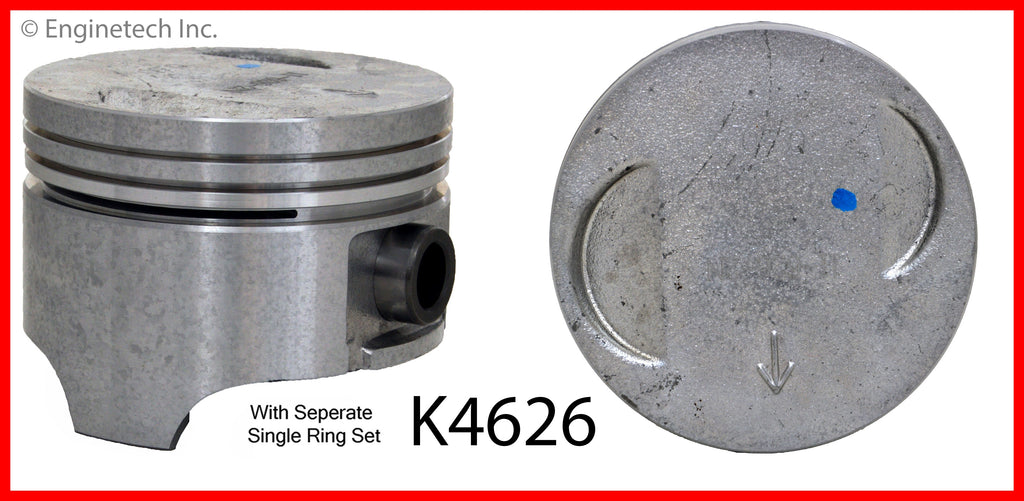 Enginetech K4626(4)P.50 Engine Piston Kit with Full Ring Stack for Suzuki Models