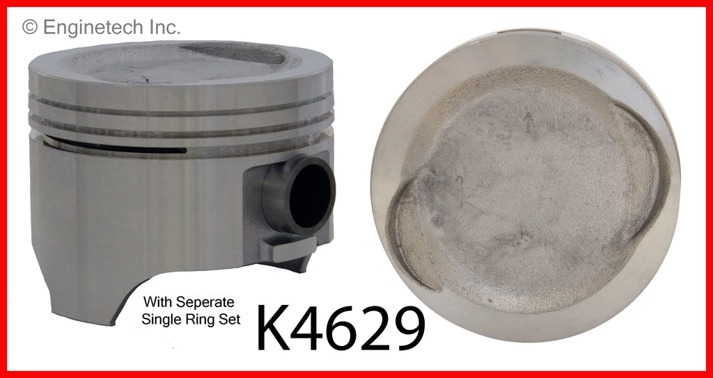 Enginetech K4629(4)PSTD Engine Piston Kit with Full Ring Stack for Suzuki Sidekick & Geo Tracker