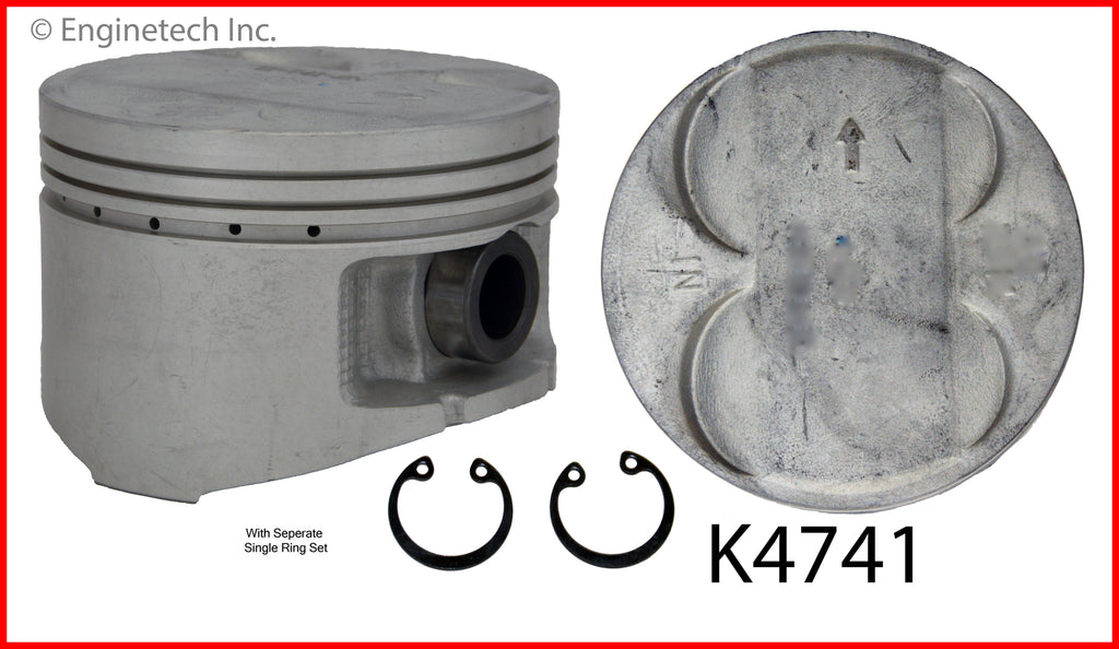 Enginetech K4741(4)P.50 Engine Piston Kit for Honda Prelude (1997-2001)