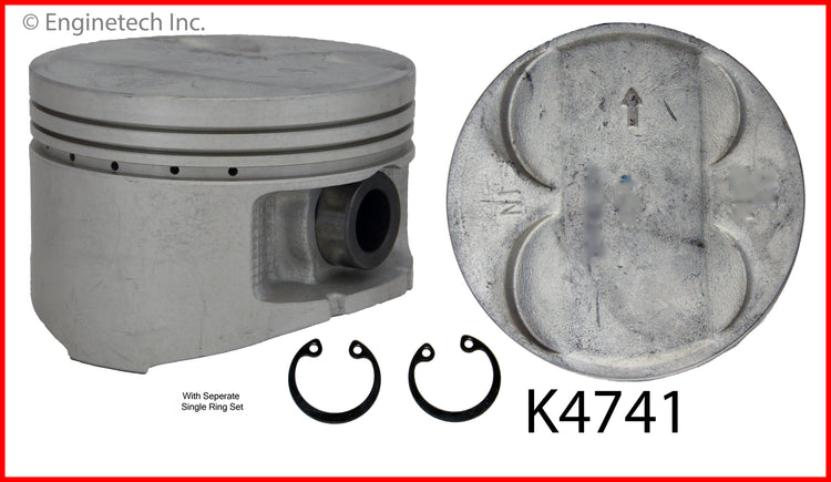 Enginetech K4741(4)P.50 Engine Piston Kit for Honda Prelude (1997-2001)
