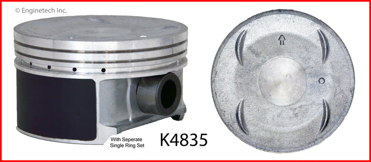 Enginetech K4835(6)P.50 Engine Piston Kit with Full Ring Stack for Honda Odyssey