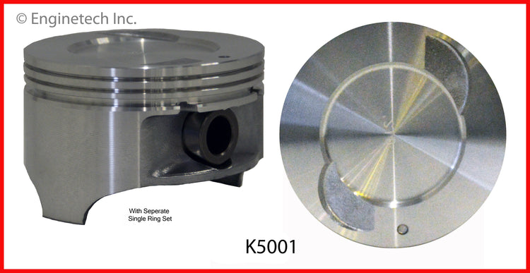 Enginetech K5001(4)P.75 Engine Piston Kit with Full Ring Stack for Mazda B2500 and Ford Ranger