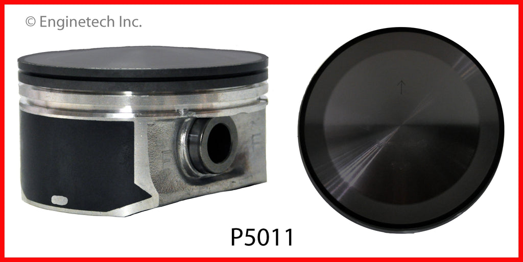 Enginetech K5011(1)STD Engine Single Piston Kit with Separate Ring Stack for Dodge Ram and Chrysler Models