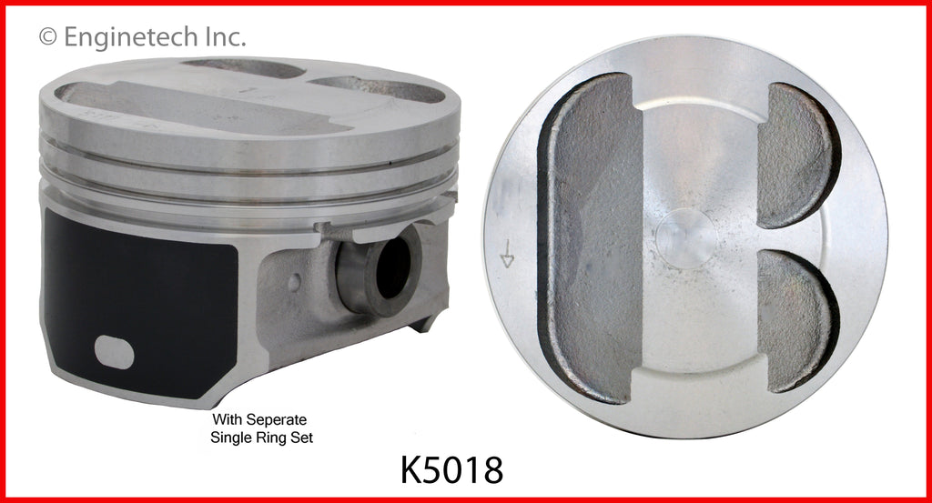 Enginetech K5018(4)P.75 Engine Piston Kit with Full Ring Stack for Ford and Mazda Vehicles