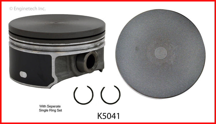 Enginetech K5041(8)P030 Engine Piston Kit with Separate Full Ring Stack for Chevrolet Caprice