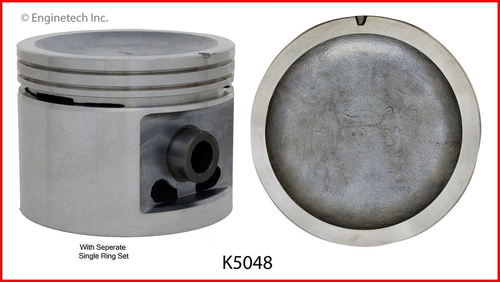 Enginetech K5048(8)030 Engine Piston Kit with Separate Full Ring Stack for Buick Models