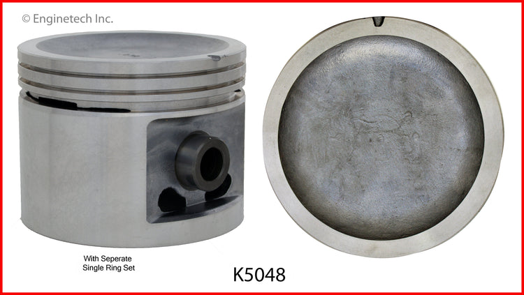 Enginetech K5048(8)030 Engine Piston Kit with Separate Full Ring Stack for Buick Models