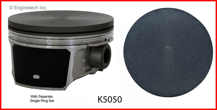 Enginetech K5050(4)P.50 Engine Piston Kit with Full Ring Stack for Ford Escape and Mercury Mariner