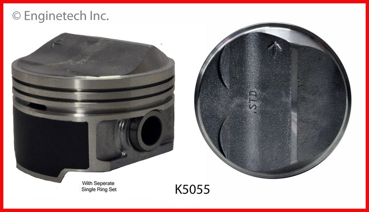 Enginetech K5055(4)P.75 Engine Piston Kit with Separate Full Ring Stack for Chrysler and Dodge Models