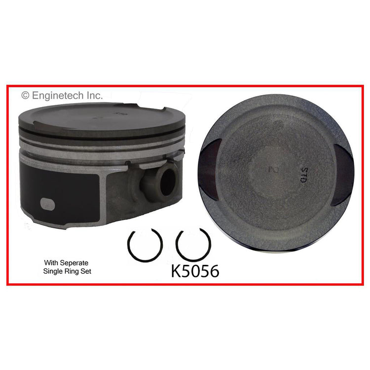 Enginetech K5056(8)P.50 Engine Piston Kit with Separate Full Ring Stack for Ford and Mercury Vehicles