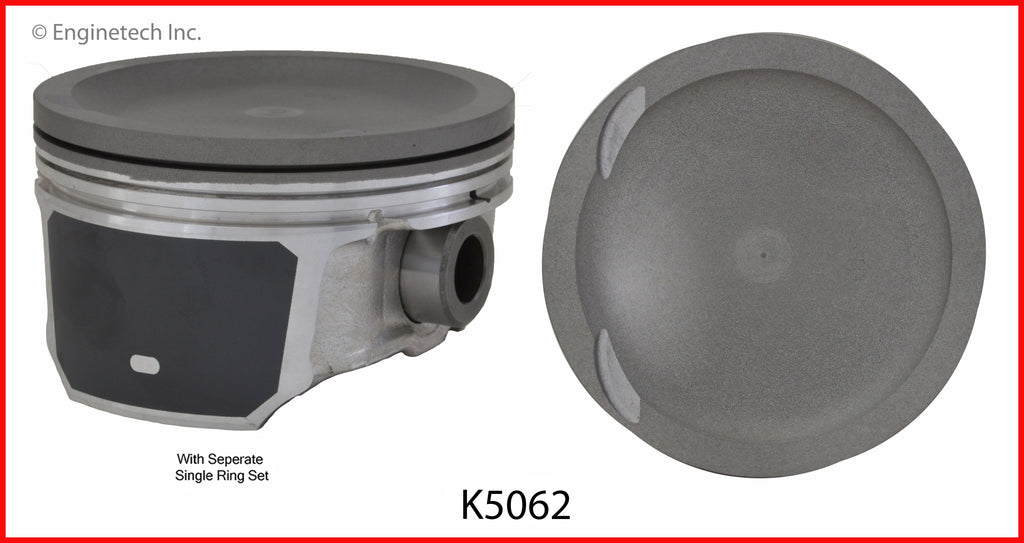 Enginetech K5062(4)P.50 Engine Piston Kit with Full Ring Stack for Mazda and Ford Models