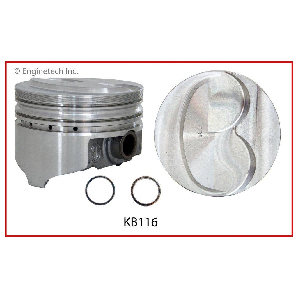 Enginetech High Performance Keith Black Engine Piston Set - Without Rings, Part KB116(8)040