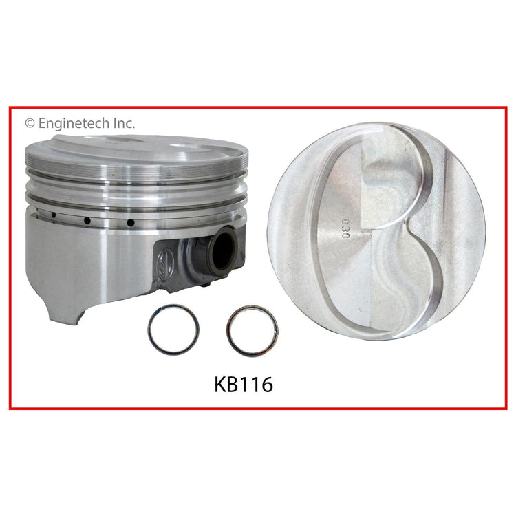 Enginetech KB116(8)030 High Performance Keith Black Engine Piston Set Without Rings