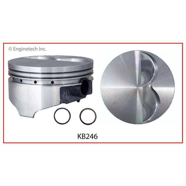 Enginetech KB246(8)040 High Performance Keith Black Engine Piston Set Without Rings