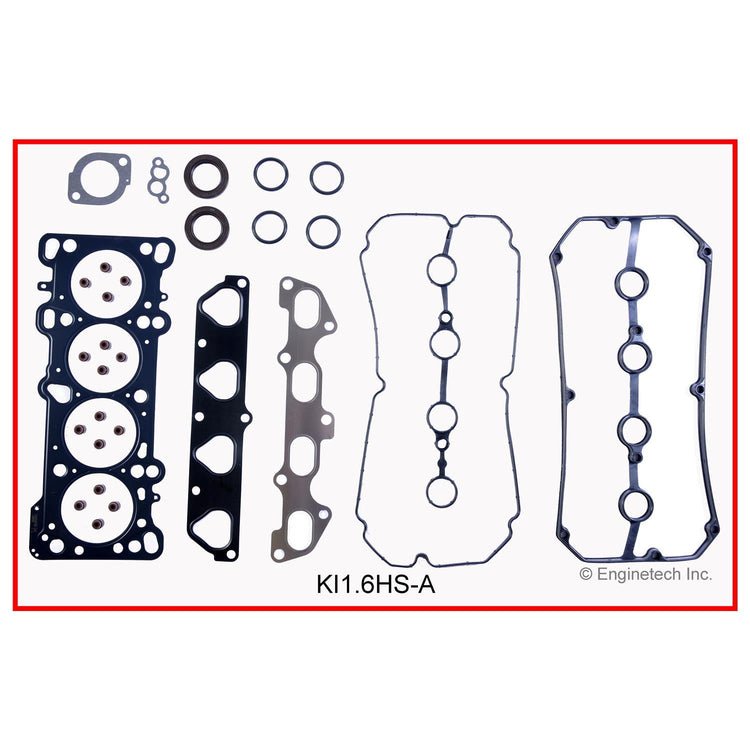 Enginetech Kia Part KI1.6HS-A Engine Cylinder Head Gasket Set for Kia Rio (2003-2005)
