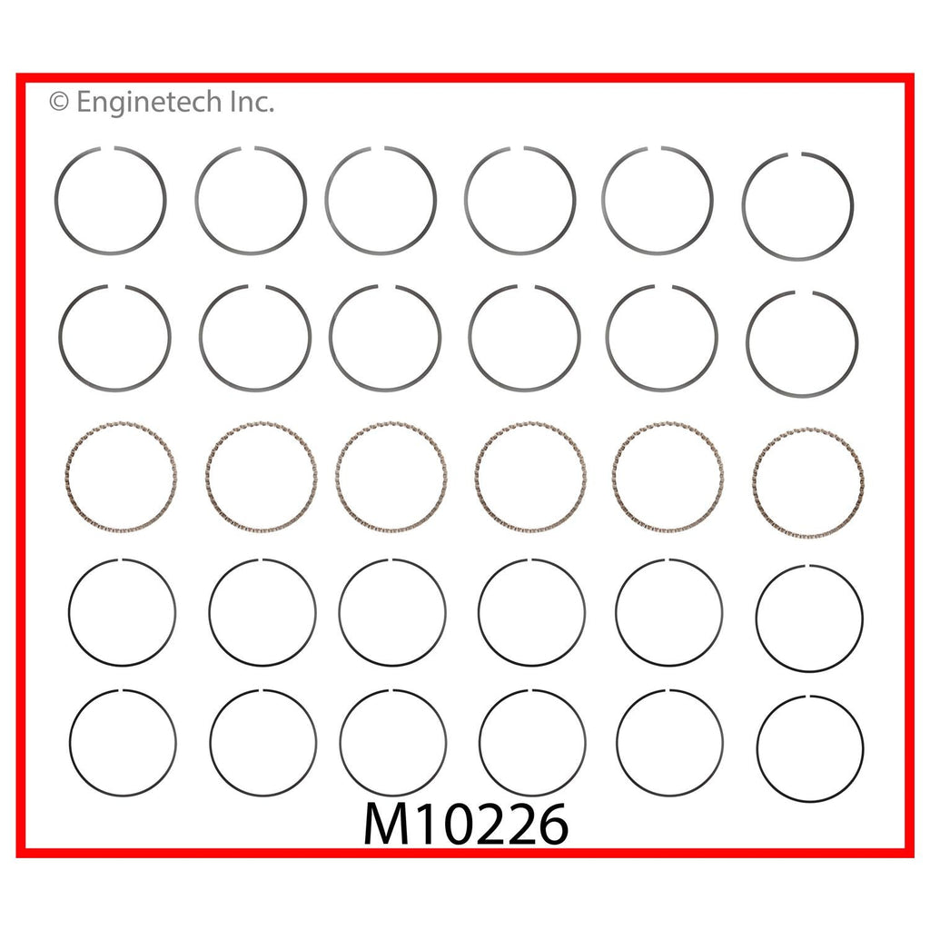 Enginetech M10226-030 Engine Premium Piston Ring Set for Chevrolet Silverado and GMC Sierra 1500