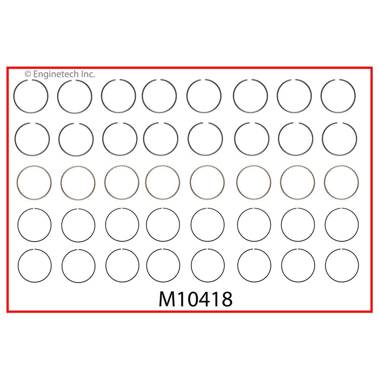 Enginetech M10418-035 Engine Premium Piston Ring Complete Set for Chevrolet Classics