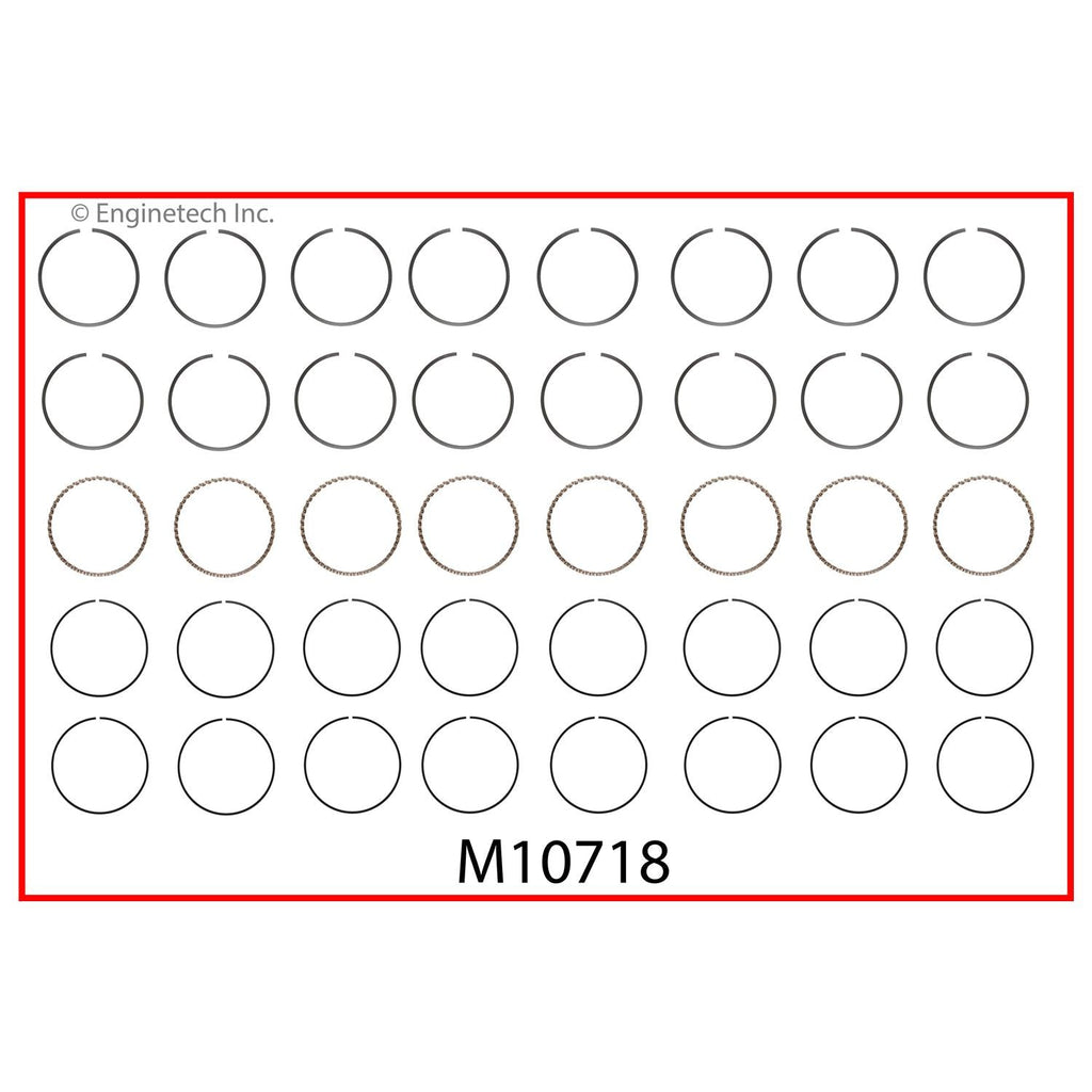 Enginetech M10718-035 Engine Premium Piston Ring Complete Set for 1959-1960 Chrysler and Dodge Models