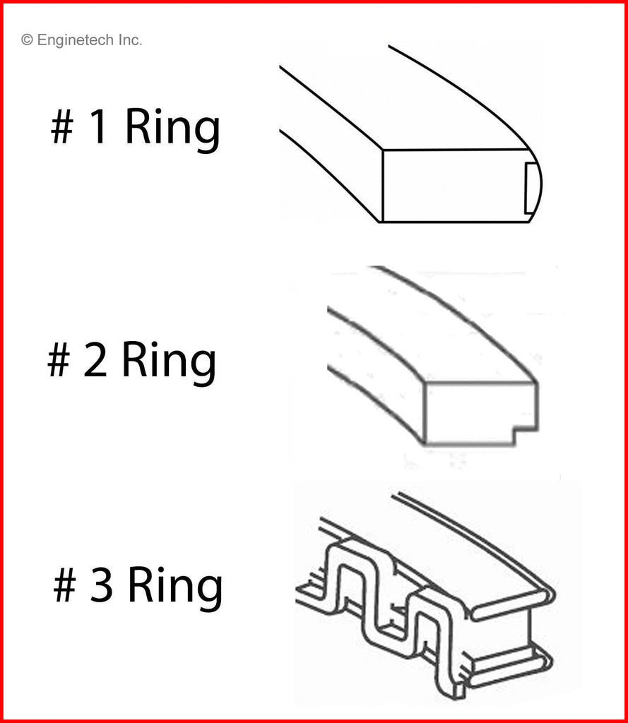 Enginetech M30314-STD Engine Premium Piston Ring Set for Hyundai and Kia