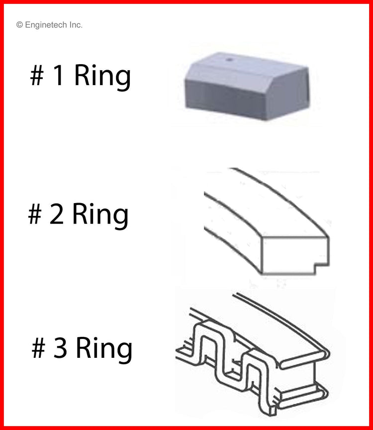 Enginetech M34254-020 Engine Premium Piston Ring Complete Set for Honda and Acura Models