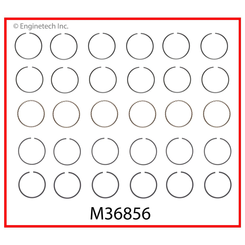 Enginetech M36856-030 Premium Piston Ring Set for Ford Engines