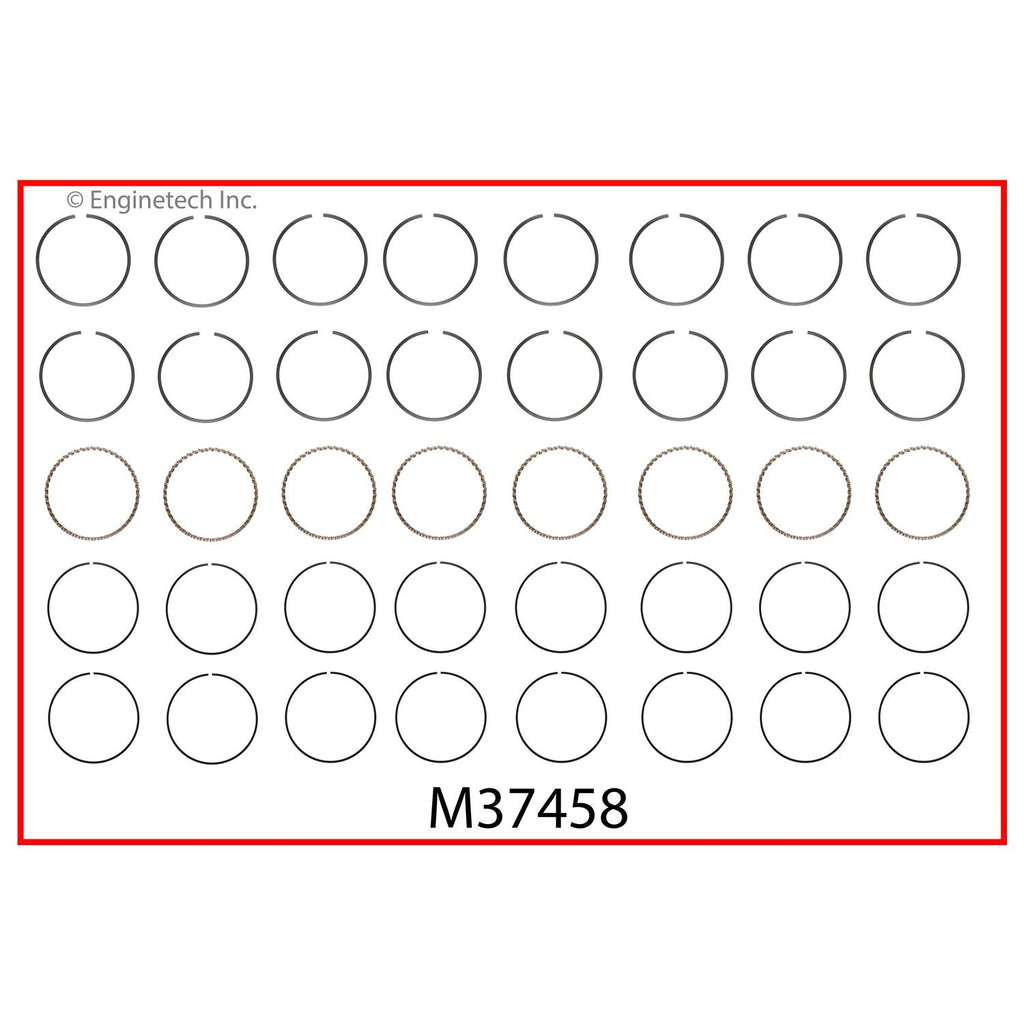 Enginetech M37458-060 Engine Premium Piston Ring Complete Set