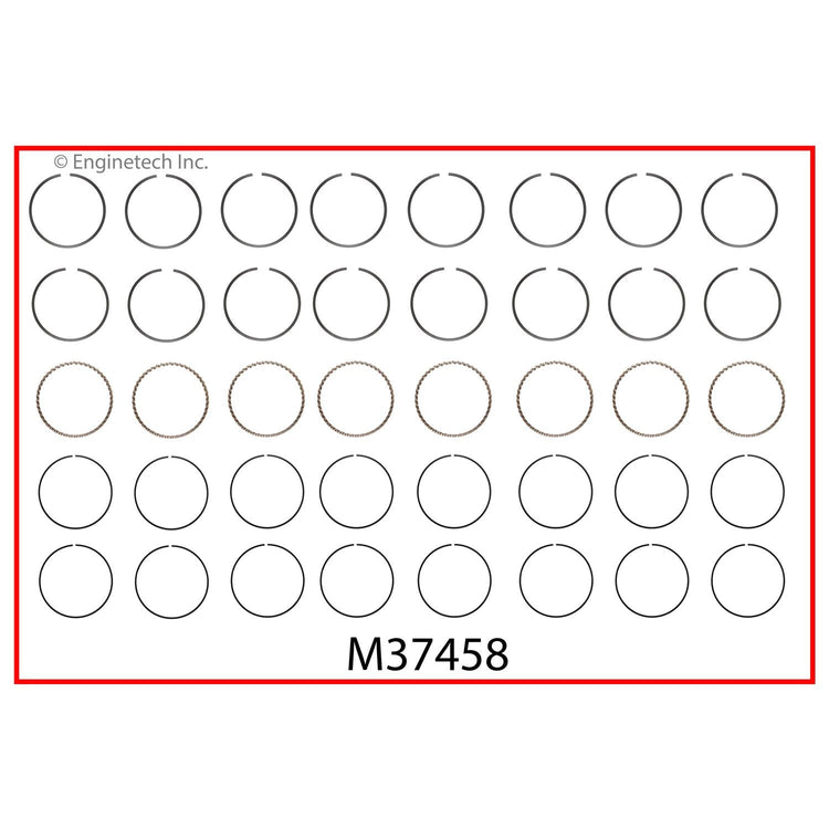 Enginetech M37458-060 Engine Premium Piston Ring Complete Set