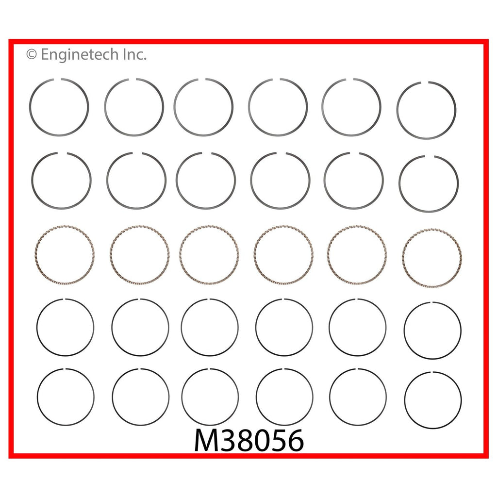 Enginetech M38056-060 Engine Premium Piston Ring Complete Set for Buick Century