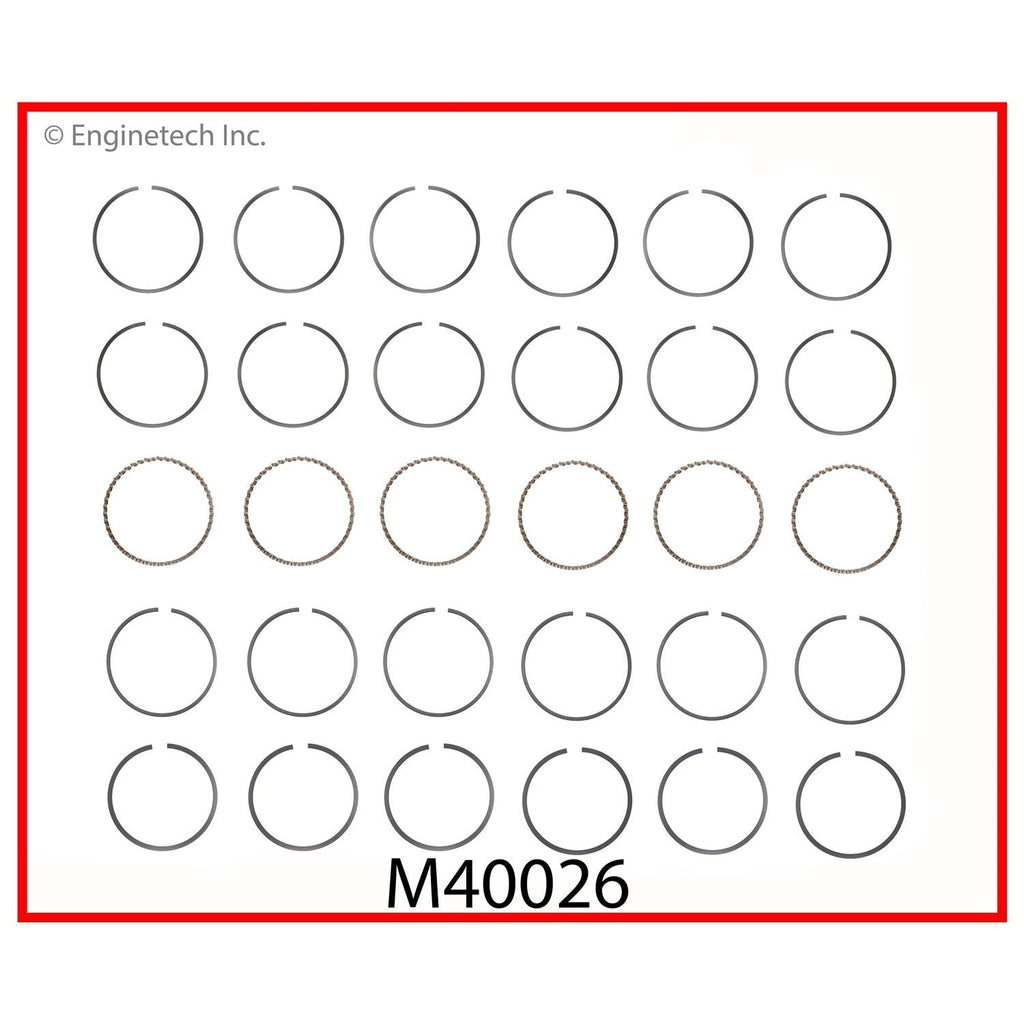 Enginetech M40026-030 Engine Premium Piston Ring Complete Set for 1996 Ford Models