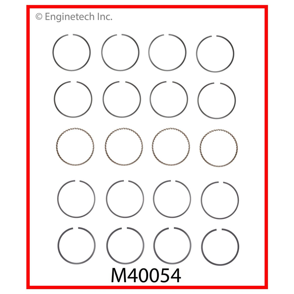 Enginetech M40054-040 Engine Premium Piston Ring Complete Set for Jeep, Buick, and Chevrolet Models