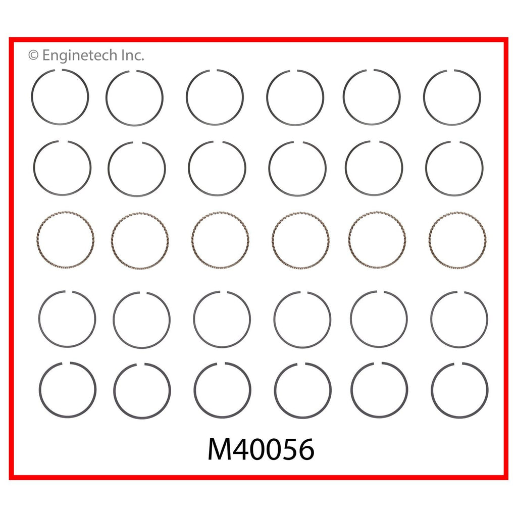 Enginetech M40056-STD Engine Premium Piston Ring Complete Set for Domestic and Import Engines