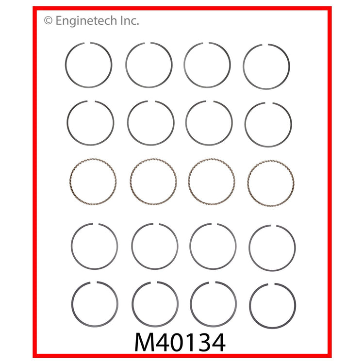 Enginetech M40134-STD Engine Premium Piston Ring Complete Set for Jeep and Buick