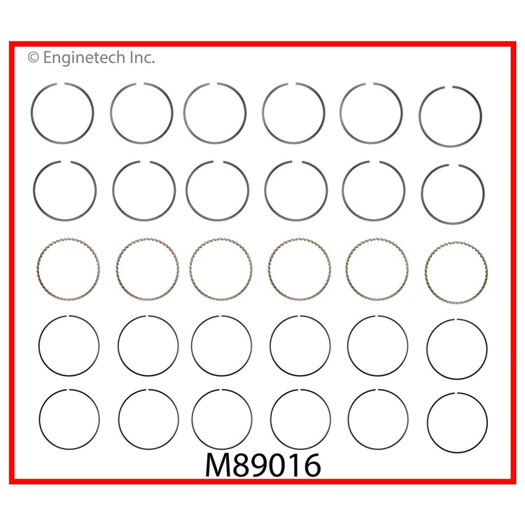 Enginetech M89016-.75 Engine Premium Piston Ring Set for Isuzu, Jeep, Buick