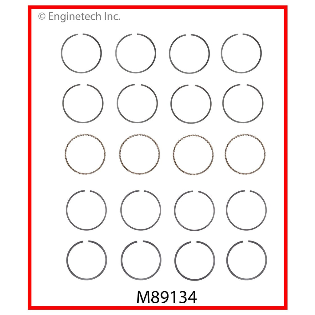 Enginetech M89134-.50 Engine Premium Piston Ring Complete Set for Isuzu and Buick