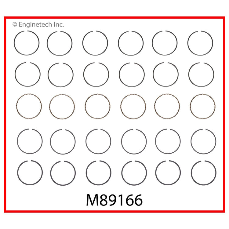 Enginetech M89166-.75 Engine Premium Piston Ring Complete Set for Isuzu and Buick