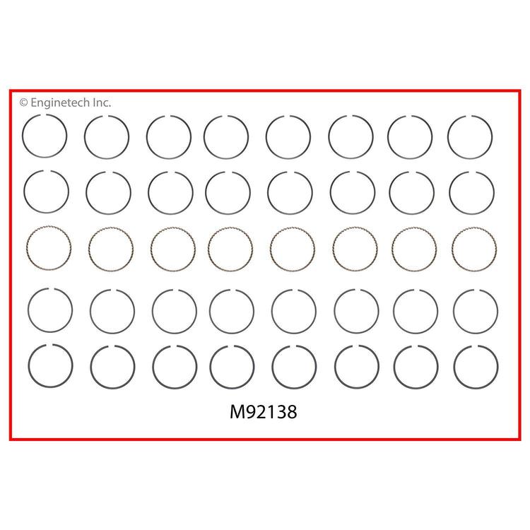 Enginetech M92138-STD Engine Premium Piston Ring Set for Cadillac Allante & DeVille