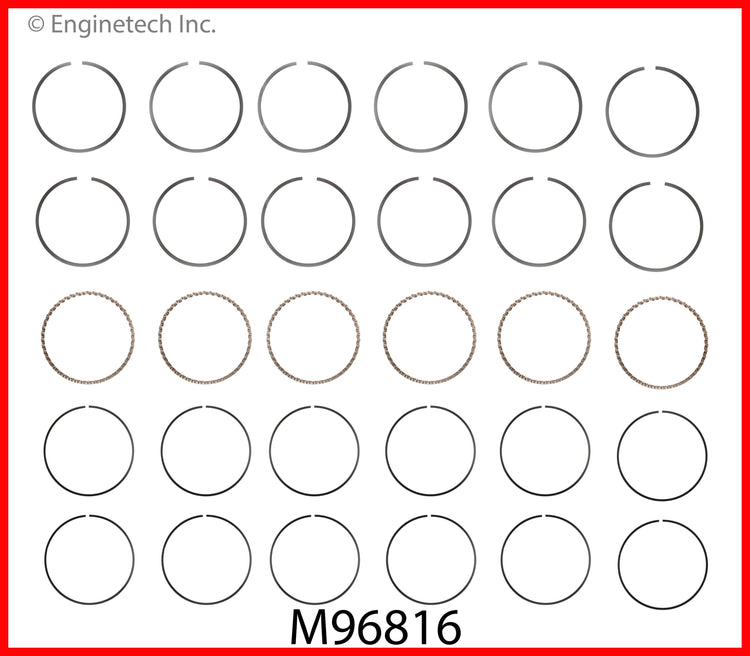 Enginetech M95506-.50 Engine Premium Piston Ring Complete Set for Nissan and Infiniti