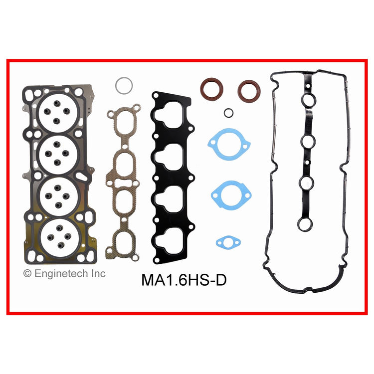 Enginetech MA1.6HS-DWB Engine Cylinder Head Gasket Set for Mazda Protege with Head Bolts
