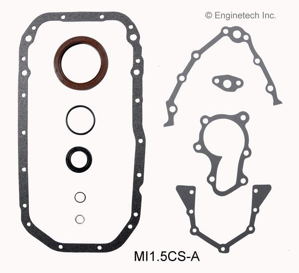 Enginetech Mitsubishi MI1.5CS-A Engine Lower End Gasket Set for Mirage (1997-2002)