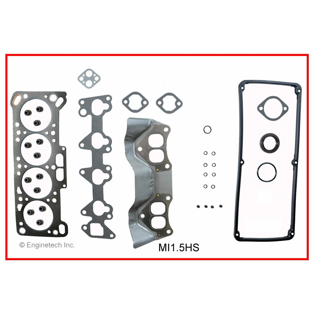 Enginetech Engine Full Gasket Set for Mitsubishi and Dodge Colt and Plymouth Models – Part Number MI1.5K-2