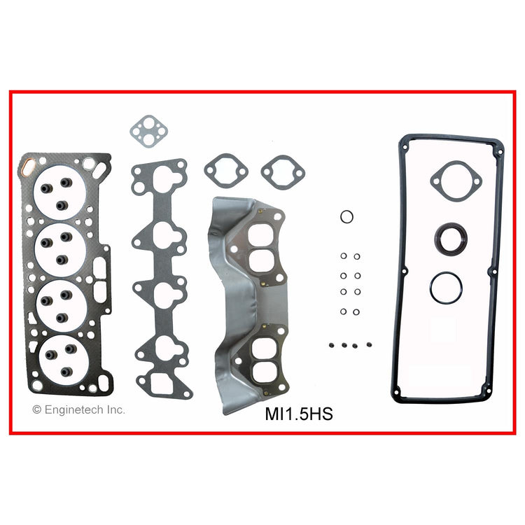 Enginetech Engine Full Gasket Set for Mitsubishi and Dodge Colt and Plymouth Models – Part Number MI1.5K-2