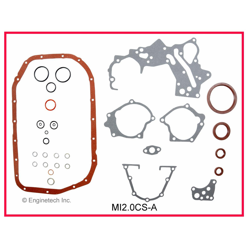 Enginetech Engine Lower End Gasket Set for Mitsubishi and Plymouth Vehicles – Part Number MI2.0CS-A