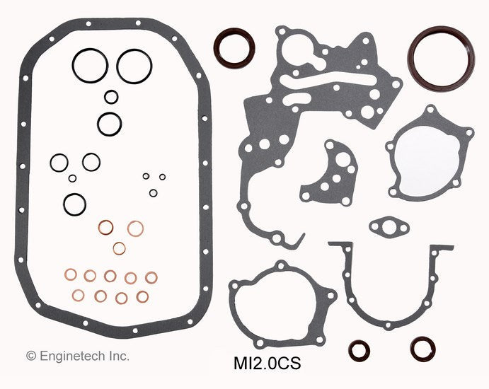 Enginetech Mitsubishi Lower End Gasket Set (Part Number MI2.0CS) for Dodge Colt and Ram 50