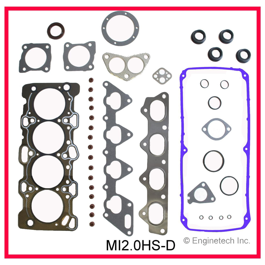 Enginetech Mitsubishi MI2.0HS-D Engine Cylinder Head Gasket Set for Eagle Summit, Plymouth Colt, Mitsubishi Expo, and Galant