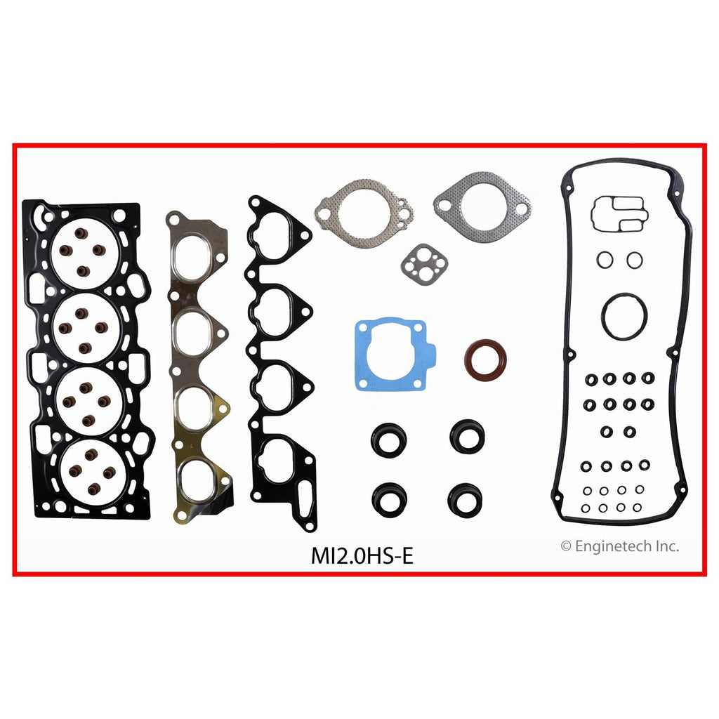 Enginetech Engine Cylinder Head Gasket Set for Mitsubishi Lancer with Head Bolts (Part #MI2.0HS-EWB)